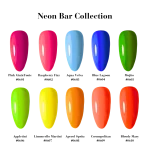 Neon Bar Collection. Kolekcja neonowych kryjących lakierów hybrydowych 10 sz * 10 ml