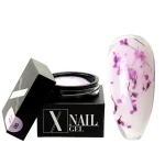 Flower liquid builder gel 30 ml Sakura #05 - mleczny liquid żel z suszonymi kwiatami średniej samopoziomującej konsynstencji