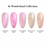 In Wonderland Collection. Zestaw baz kamuflujących z folią i drobinkami 5*30 ml