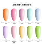 Kolekcja Art Set. Zestaw pastelowych lakierów hybrydowych 10 sz * 10 ml